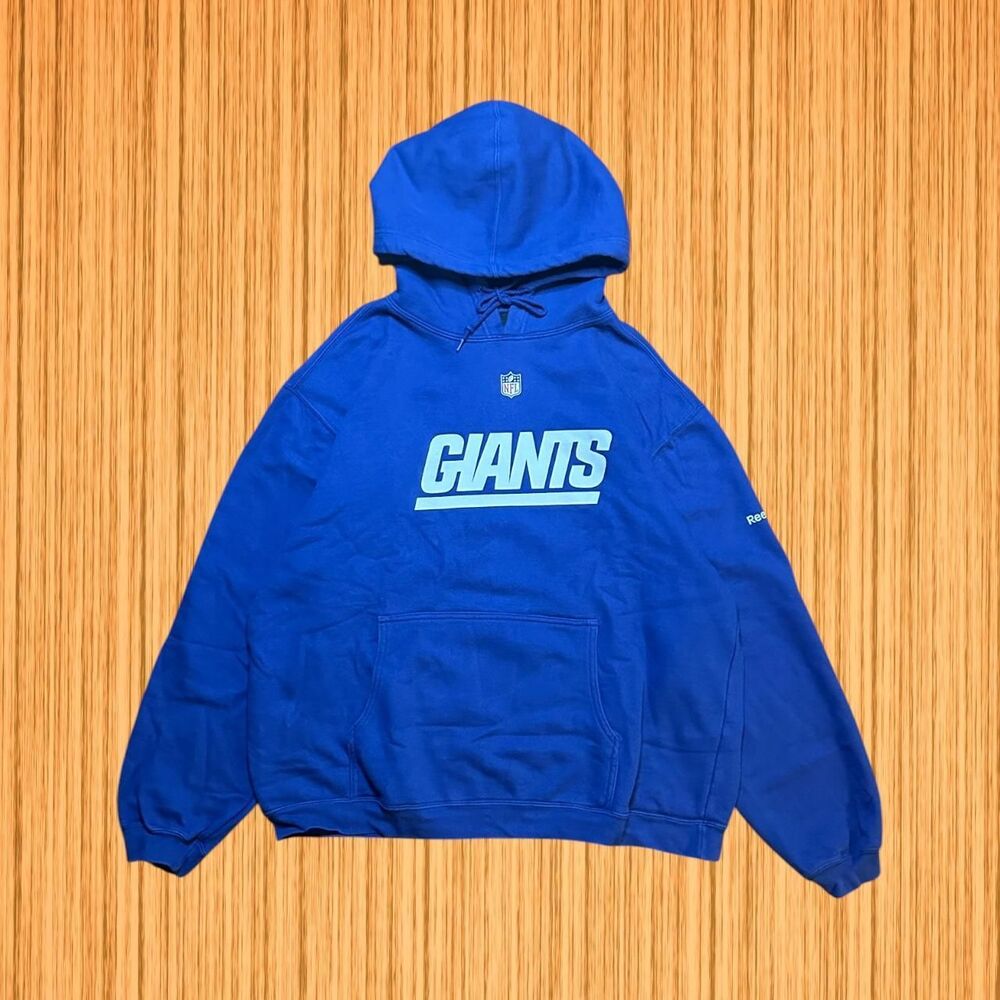 Reebok New York Giants NFL Blue Pullover Hoodie Football